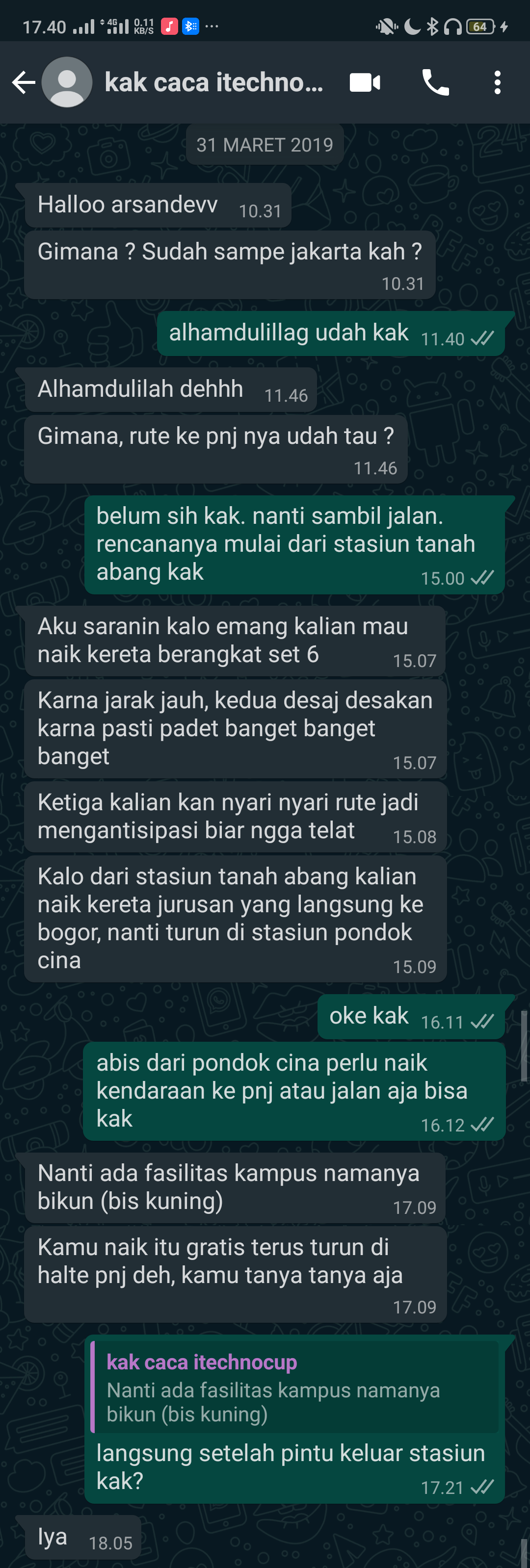Arahan dari Kak Caca